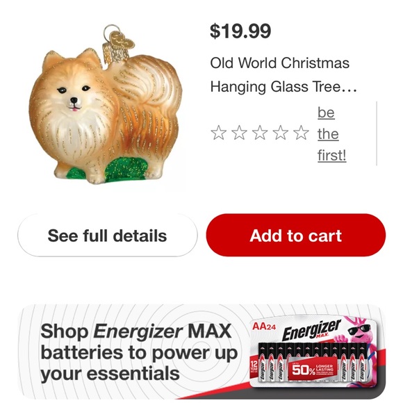 Golden Pomeranian Holiday Ornament #1 - Picture 5 of 5